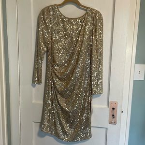 Nanette Lapore champagne sequin dress